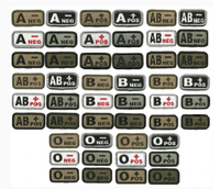 Patch Tactique Auto-Agrippant Groupe Sanguin A- A+ AB- AB+ B- B+ O- O+ Négatif Positif, Écusson Brodé