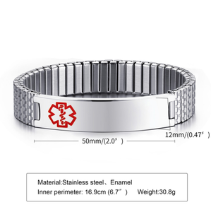 Bracelet médical en acier inoxydable élastique de 12mm pour <span class=keywords><strong>homme</strong></span>, vente en gros - Product Image 6
