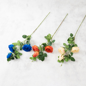 Flores Artificiales de Rosa Austin con Pétalos Suaves, Estándar, Hechas en China, Fondo para Fotografía de Estudio, Decoración para Pasillos de Bodas - Product Image 1
