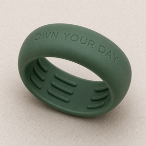 Coque de protection en silicone Oura Ring 5/4 Galaxy Ring RingConn Ultrahuman, motif gaufré vert forêt, pour anneau intelligent, texte personnalisé - Product Image 3