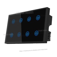 Interrupteur mural tactile intelligent Tuya WiFi 8 voies avec suivi de consommation d'énergie et programmation personnalisée de l'automatisation, haute qualité