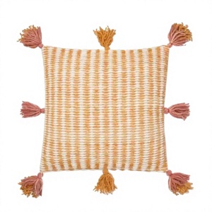 Bohemian <b>Indian</b> Style Sofa Decorative Cotton Tufted <b>Throw</b> Cushion Moroccan Pillow Cover Eco-Friendly Custom OEM Wholesale - Product Image 1