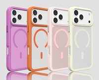 Coque de téléphone magnétique mate couleur pour iPhone 18 Pro Max, étui de protection anti-chute avec boutons métalliques pour iPhone 17