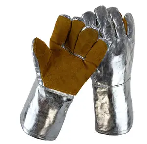 铝箔焊接耐热手套带牛分体皮革压铸模具工作安全手套