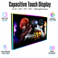 Écran tactile capacitif 21,5 24 27 32 pouces avec cadre lumineux LED PCAP Multi-touch Kiosque industriel commercial