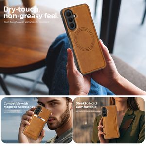 Étui de protection en cuir PU de luxe avec coque magnétique pour téléphone portable <span class=keywords><strong>Samsung</strong></span> Galaxy A57 A37 A17 S26 Ultra S25 Edge - Product Image 4