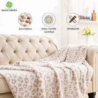 Magische Grüne Decke Ultra-Weiche Decke Mikrofaser-Wurfdecke für Bett Couch oder Sofa Gemütliche Strickdecke