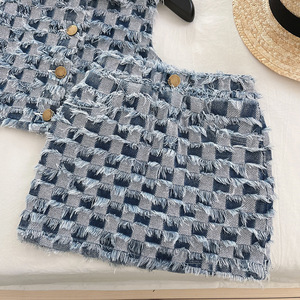 Di alta qualità estate autunno Cowboy senza maniche Top Dress bambine <span class=keywords><strong>Boutique</strong></span> set di <span class=keywords><strong>abbigliamento</strong></span> per 4-12 anni set di <span class=keywords><strong>abbigliamento</strong></span> per bambini - Product Image 2