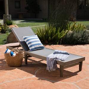 DB SUMMERLAND CHAISE LOUNGE Moderne Gris Foncé Maille Rotin Imperméable PE Loisirs de Plein Air Meubles Cour Parc Hôtel Portable - Product Image 5