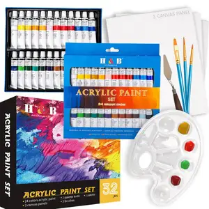 Custom 32pcs 12ml*24 And Drawing Acrylic Paint Set