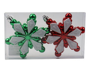 2PCS 9.5*2.3*9.5CM Ornements <span class=keywords><strong>de</strong></span> <span class=keywords><strong>Noël</strong></span> <span class=keywords><strong>Flocon</strong></span> <span class=keywords><strong>de</strong></span> neige Ornements <span class=keywords><strong>de</strong></span> sapin <span class=keywords><strong>de</strong></span> <span class=keywords><strong>Noël</strong></span> Pendentif Décoration <span class=keywords><strong>de</strong></span> maison suspendue - Product Image 3