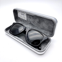 Étui à lunettes en aluminium de conception haut de gamme lunettes lunettes de lecture boîtes de support de lunettes de soleil étui à lunettes de protection rigide