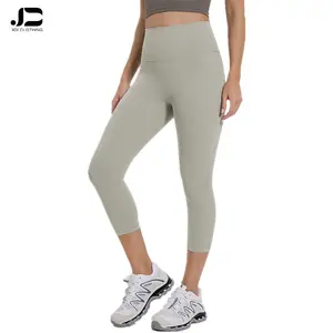 Bahar yaz yeni stil bayanlar yüksek bel kaldırma kalça spor tayt çıplak anlamda Yoga kırpılmış pantolon sıkı pantolon Yoga tayt