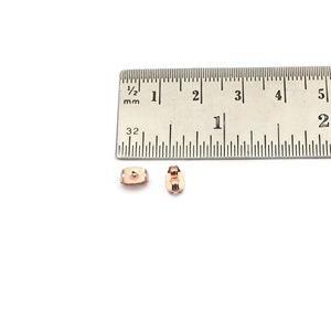 Pendientes de Metal de oro rosa hechos a mano, conjunto de piezas de tuerca, fabricación de joyas, proveedor de accesorios hechos a mano - Product Image 2