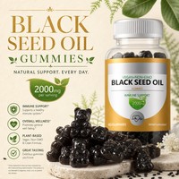 OEM Private Label 2000mg Schwarzkümmelöl-Gummibärchen 60 Stück Vegan Nicht-GVO Bärenform Großhandel Fabrik Maßanfertigung