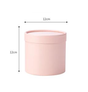 Cubo de abrazo Popular, pequeño, blanco puro, rosa, papel de cartón, cilindro redondo, embalaje de flores, caja de regalos para ramo - Product Image 6