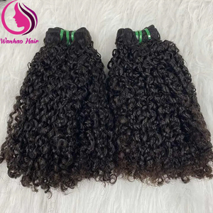 Vierge Bouclés Blonde Remy Double Trame 100% Cuticules Alignés Birmans Paquets de Cheveux Humains Bruts <span class=keywords><strong>Tissage</strong></span> <span class=keywords><strong>Naturel</strong></span> Extensions de Cheveux - Product Image 3