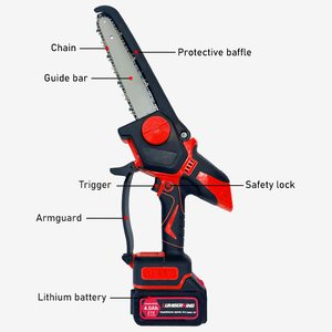 Machine de scie à chaîne Outil de jardin Machine de découpe de bois de tronçonneuse à batterie au lithium à vendre - Product Image 6
