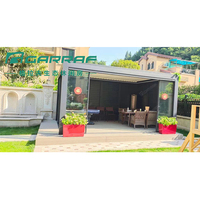 Type de jardin, cadre en Aluminium de luxe, ouverture électrique, toit, pavillon, Pergola en Aluminium 3x3 pour la vie en plein air