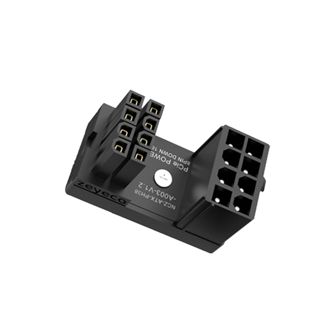 TISHRIC ATX GPU Adapter PCIe 6Pin 8 Pin to 180 Degree Angle Connector Power Adapter Board for Desktop Video Card Graphics GPU