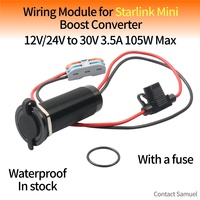Adaptateur de conversion DC Starlink Mini Booster, alimentation 12-24V vers 30V 3.5A, convertisseur élévateur de tension avec fusible, câble étanche pour extérieur et camping-car