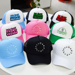 Casquette de <span class=keywords><strong>golf</strong></span> en mousse unie personnalisable de haute qualité avec logo imprimé ou brodé, style Dad Hat ou Trucker - Product Image 3