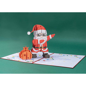 Texte personnalisé de haute qualité 3D <span class=keywords><strong>Pop</strong></span> <span class=keywords><strong>up</strong></span> Card Message de Noël personnalisé pour les enfants - Product Image 2