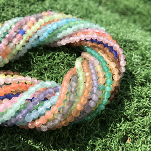 Cuentas de ópalo facetadas ojo de gato suelto 2mm 3mm 4mm collar fabricación de joyas cuentas de cristal para la fabricación de joyas - Product Image 2