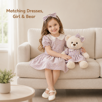 Ensemble de chaussures à fleurs assorties pour ours en peluche de 40 cm, pour filles, vêtements de poupée personnalisés OEM/ODM, série mode en PU, à faire soi-même