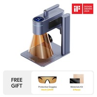 Máquina de Grabado Láser de Escritorio LaserPecker LP4, Grabador Portátil de Diodo de 10W y IR de 2W 8K para Joyería, Metal, Madera y Cuero