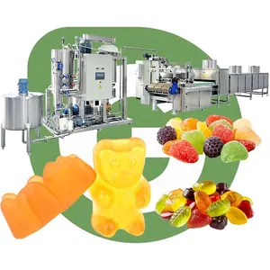 Semi Automatic Gelatin Sweet Gummy Candy Bear Make Process Machine 20 Kg Per Hour Fully Automatic