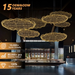Lámparas <span class=keywords><strong>de</strong></span> Techo LED <span class=keywords><strong>de</strong></span> Malla <span class=keywords><strong>de</strong></span> Hierro Tejidas a <span class=keywords><strong>Mano</strong></span>, Estilo Nórdico Industrial, para Comedor, Escalera, Sala <span class=keywords><strong>de</strong></span> Estar, Lámpara <span class=keywords><strong>de</strong></span> Araña con Forma <span class=keywords><strong>de</strong></span> Nube - Product Image 1