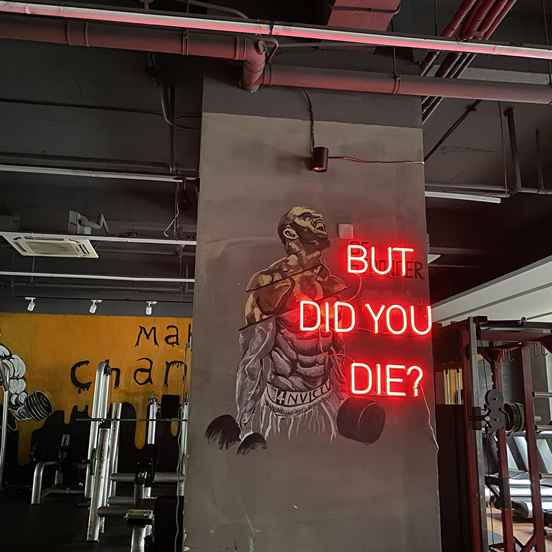 Оптовая продажа, 12 В, пользовательский водонепроницаемый Rgb декор для спортзала, девиз, неоновый знак со светодиодной подсветкой