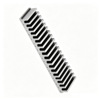 Dissipateur thermique en aluminium extrudé à ailettes droites, alliage d'aluminium 6063 T5 pour le refroidissement des modules de puissance, des stators et des rotors de moteurs