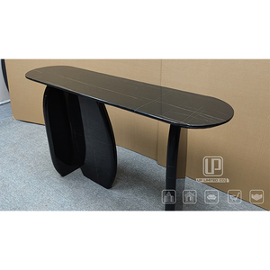 Latest 2025 Luxury <b>Black</b> and White <b>Console</b> <b>Table</b> Oval <b>Console</b> <b>Tables</b> for Living Room Modern 01 <b>Console</b> <b>Table</b> <b>Black</b> - Product Image 4