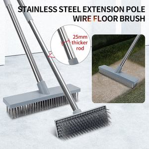 <span class=keywords><strong>Brosse</strong></span> à récurer le sol en acier inoxydable pour l'industrie et le bricolage, pour le nettoyage des murs de douche, des terrasses, des baignoires et des carreaux - Product Image 2