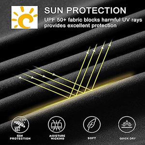 Hot Sale Custom <b>Black</b> Sublimation Print Plus Size Windproof <b>Long</b> <b>Sleeve</b> Waterproof Quick Dry Anti-UV 50+ Breathable Lightweight - Product Image 4