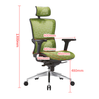 Ergonomie moderne de la dernière conception de chaise de bureau de direction à réseau complet rotatif réglable à dossier haut maille en acier inoxydable