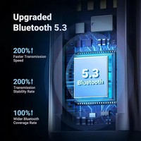 UGREEN Bluetooth 5.3 Aux-Adapter Kabelloser Auto-Bluetooth-Empfänger USB zu 3,5mm Klinke Audio-Mikrofon Freisprechadapter für Autolautsprecher