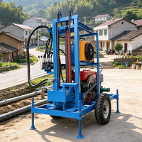 Foreuse de puits d'eau 150m, petite machine hydraulique diesel pour l'approvisionnement en eau domestique et l'irrigation des jardins, vente directe usine