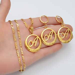 Colliers à pendentif en or cursive A-Z pour femmes, bijoux en lettres anglaises hawaïennes de Guam pour cadeaux, mariages, fêtes # 260406 - Product Image 2