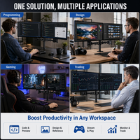 Robuste Stahlkonstruktion Ergonomisches Design Industriequalität Doppelbildschirm-Monitorhalterung für Büro- und Gaming-Setup