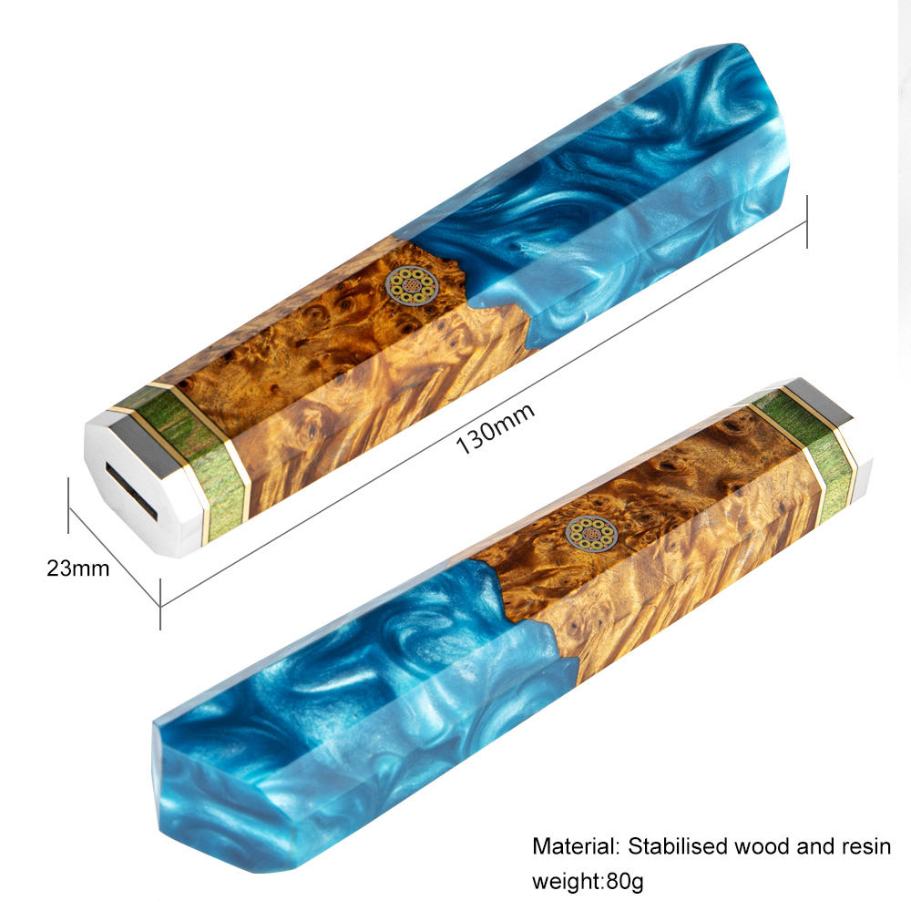 Blue resin And Stabilized Wood Handle DB-2105