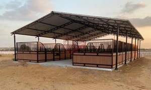 Estante de <span class=keywords><strong>caballos</strong></span> de bambú permanente con superficie recubierta de polvo de lujo con puertas con bisagras fácil de montar - Product Image 4