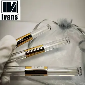IVANSダブルエンドリップグロスチューブカスタム高品質9ml化粧品口紅チューブプラスチック口紅容器丸型