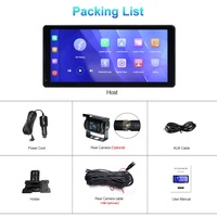 Écran portable IPS de 10,36 pouces, grand écran, Carplay, Android Auto, navigation GPS, Bluetooth, caméra de recul pour camions
