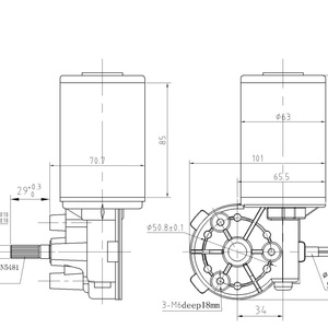24v/36v/48v/220v Voltage Permanent Magnet12v Dc <b>Worm</b> Gear Motor Reducer Gear Motor - Product Image 5