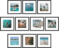 Marcos de Fotos Modernos y Ecológicos de Madera con Impresión UV, de Doble Uso, para Exhibición en Pared o Mesa, para Fotos Familiares y Obras de Arte
