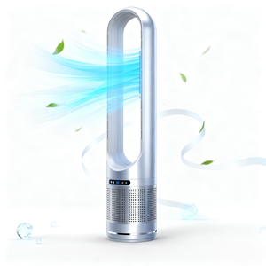 2025 Chất Lượng Cao Không Ồn Ào An Toàn Làm Mát Không Khí DC Không Cánh <span class=keywords><strong>Fan</strong></span> Với Máy Lọc Không Khí Hepa13 Không Cánh <span class=keywords><strong>Fan</strong></span> - Product Image 3