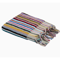 Handloomed Turkish Towel fait à la main modèle de pompon de luxe multicolore ensemble grand et taille de la main hammam hammam.